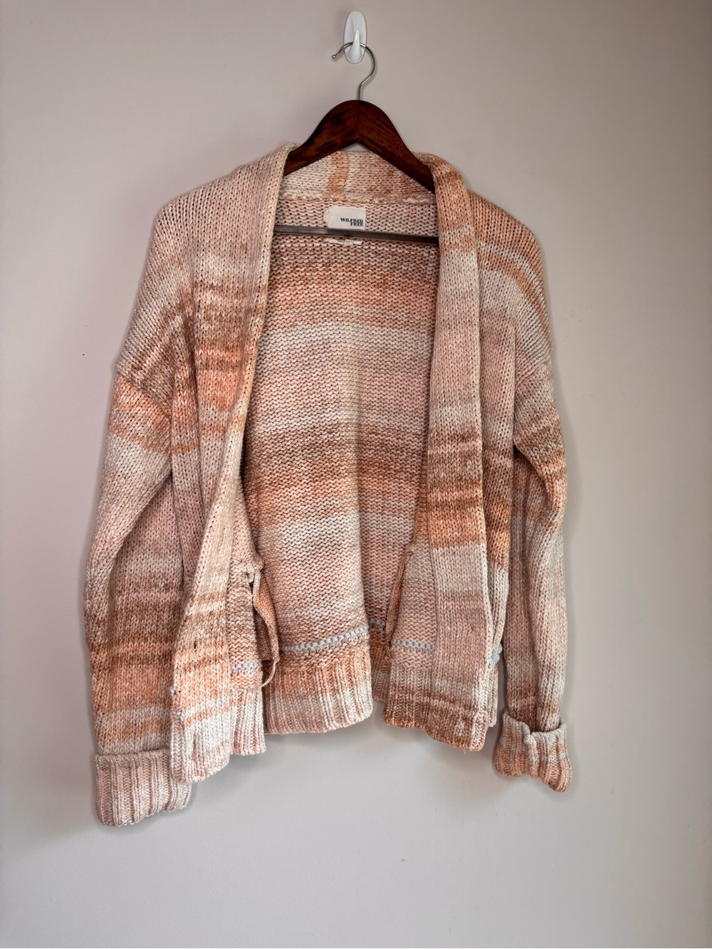 Wilfred Free Hosk Sweater Chunky Knit Cardigan Brown Medium - Picture 8 of 8